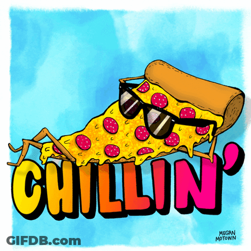 Chilling Pizza Steve GIF