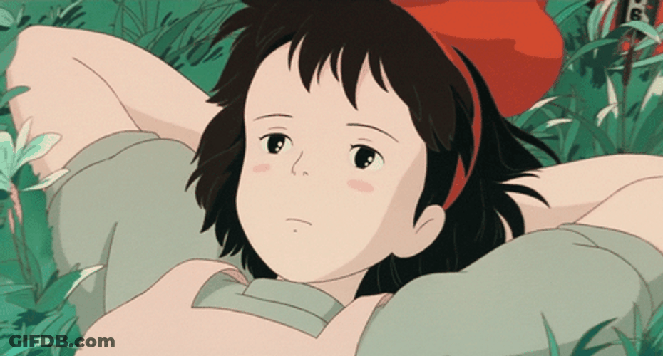Chilling & Relaxed Hayao Miyazaki GIF