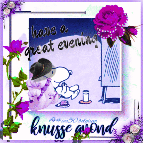Chilling Snoopy Have A Great Evening GIF