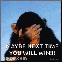 Chimpanzee Covering Face Saying Maybe Next Time GIF