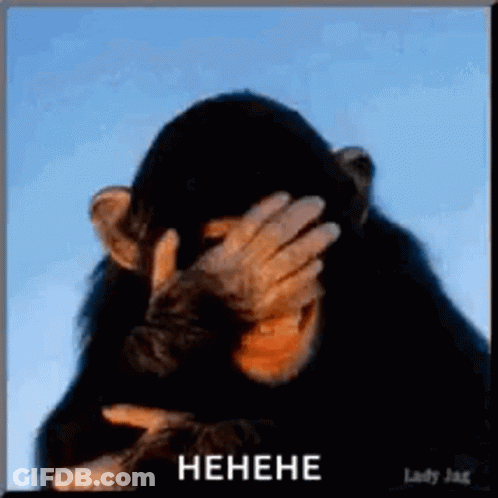 Chimpanzee Covering Face With Hand Henehe GIF
