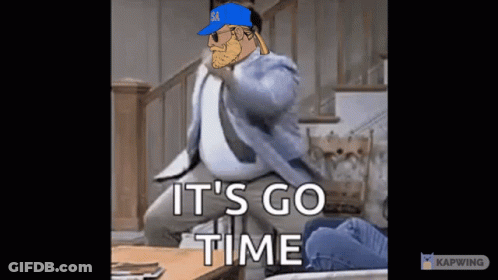 Chimpanzee In Straw Hat Holding Sword GIF