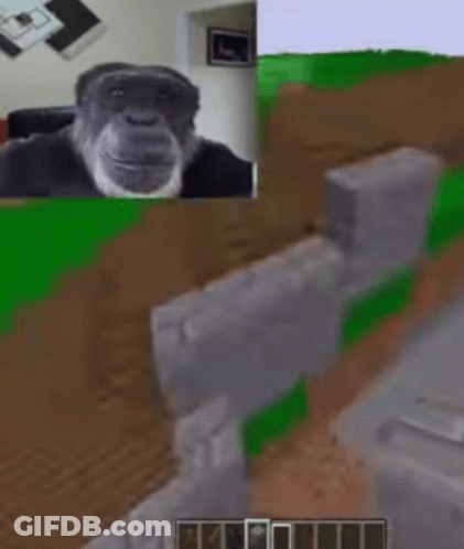 Chimpanzee Playing Video Game On Table GIF