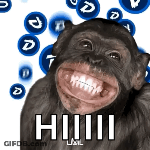 Chimpanzee Smiling Saying Hiiiiii GIF