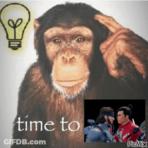 Chimpanzee With Light Bulb Saying Time To GIF