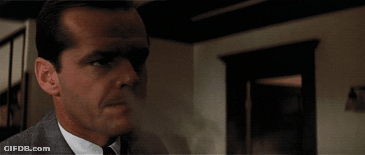 Chinatown Jack Nicholson Fuming Smoke GIF