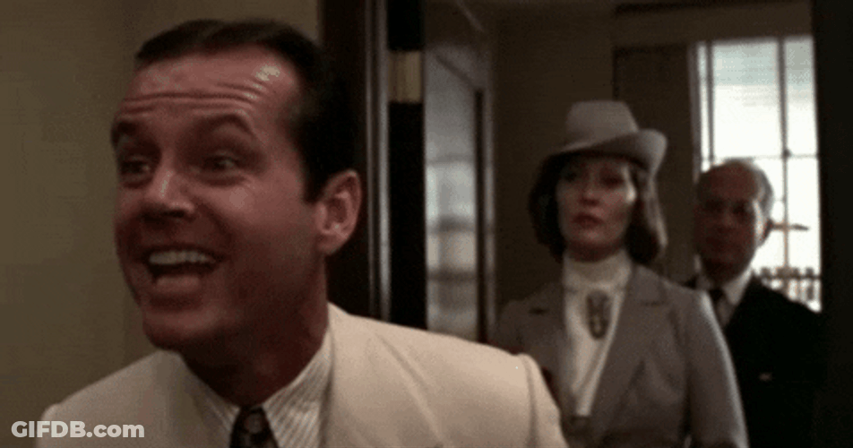 Chinatown Jack Nicholson Laughing GIF