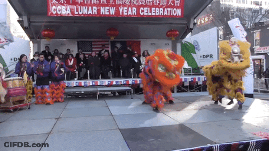 Chinatown New Year Lion Dance GIF