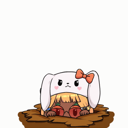 Chinese Bunny Falls Out In Rabbit Hole GIF