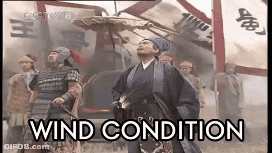Chinese Generals On Windy Day GIF
