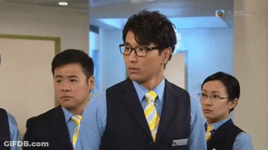 Chinese Hotel Staff Eyebrows Up GIF