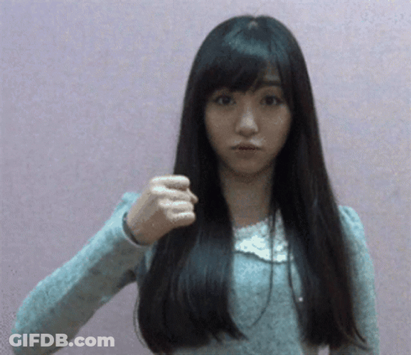 Chinese Kwon Mina In Her Long Black Hair GIF
