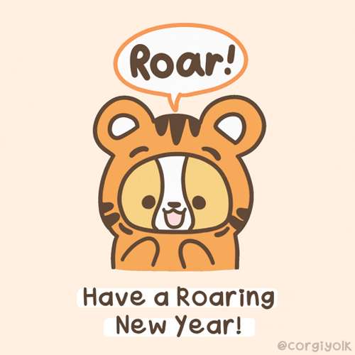 Chinese New Year 2022 Roaring Tiger GIF