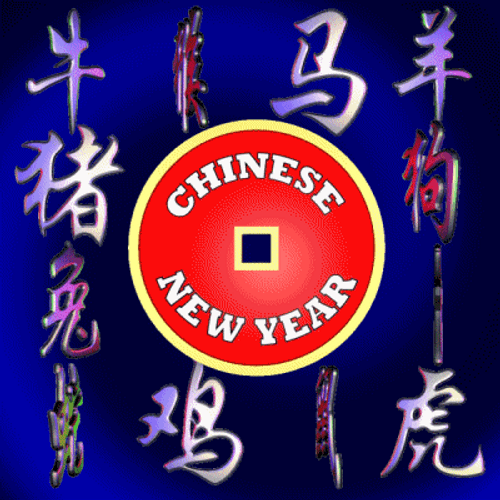 Chinese New Year 2022 Spinning Good Luck Coin GIF