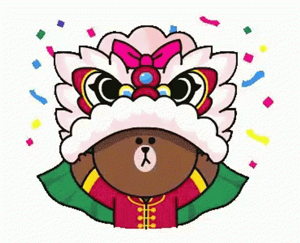 Chinese New Year Brown Bear GIF