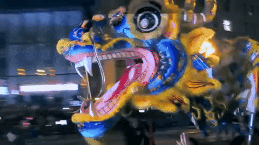 Chinese New Year Dragon Head GIF