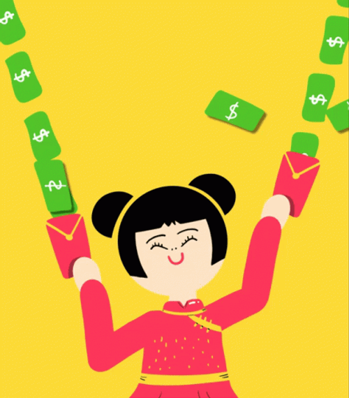 Chinese New Year Girl Sticker GIF