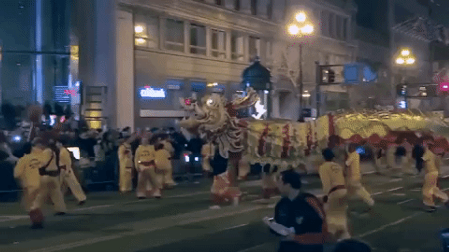 Chinese New Year Golden Dragon GIF