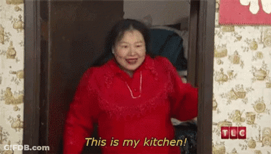 Chinese Woman Hoarders GIF