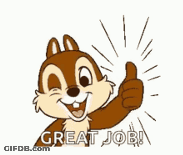 Chip 'N Dale Wink Thumbs Up Great Work GIF