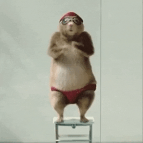 Chipmunk Dance Swimsuit GIF