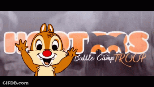 Chipmunk Hot Dogs Battle Camp Troop GIF