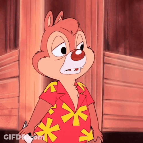 Chipmunk In Red And Yellow Star Shirt GIF