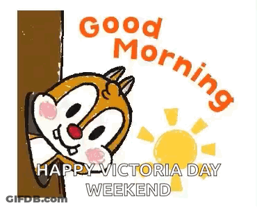 Chipmunk Peeking Out Saying Good Morning GIF