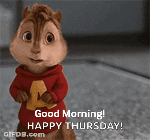 Chipmunk Saying Good Morning Happy Thursday GIF