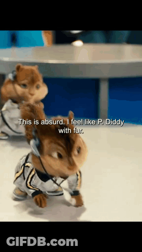 Chipmunk Wearing Headphones And Jacket This Is Absurd I Feel Like P Diddy With Fur GIF