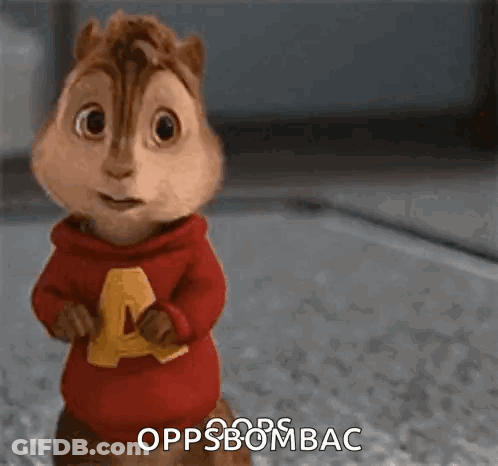 Chipmunk With Glasses And Blue Sweater Walking GIF