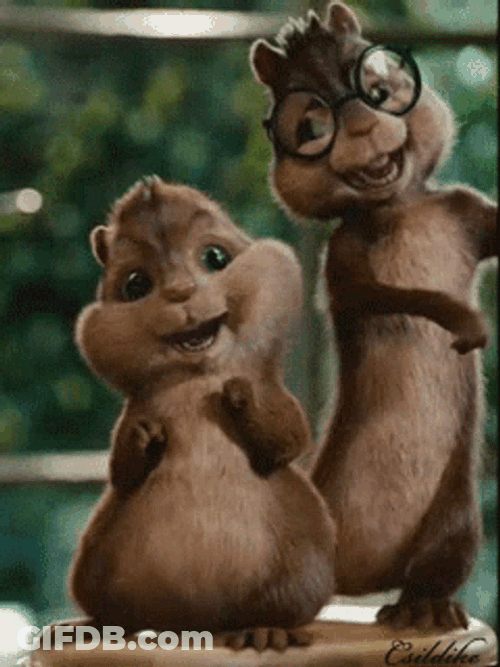 Chipmunks Eyeglasses GIF