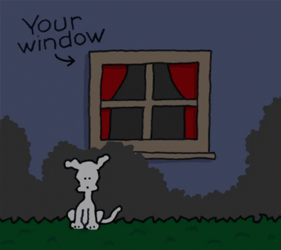 Chippy Animated Dog Your Window GIF