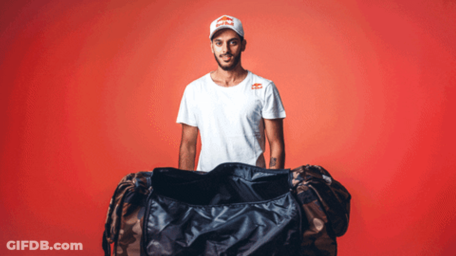 Chirag Suri Cricket Packing Bags GIF
