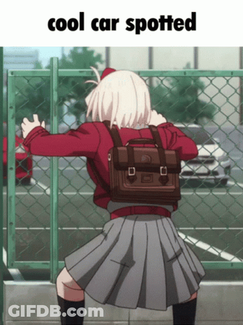 Chisato Nishikigi Cool Cars GIF