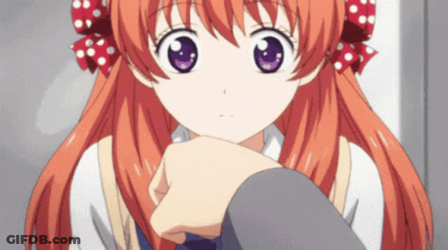 Chiyo Sakura Holding Yellow Anime Flower GIF