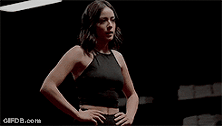 Chloe Bennet Doing Robot Dance GIF