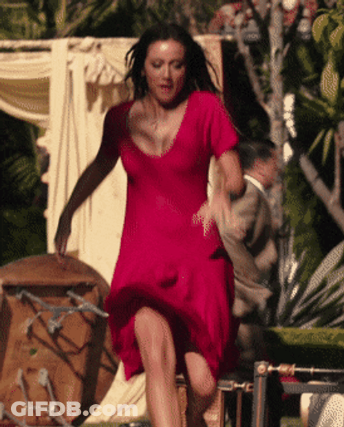 Chloe Bennet Looking Around Running GIF