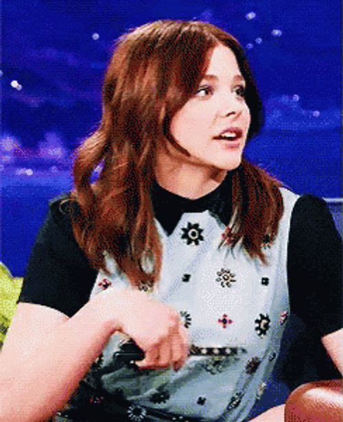Chloe Grace Moretz Gorgeous Butterfly Knife Skill GIF