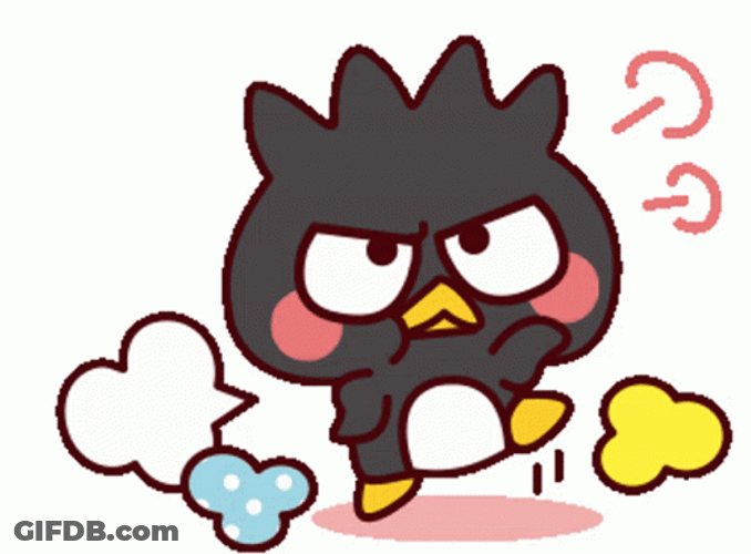 Chococat Angry Badtz Maru Thomping Feet GIF