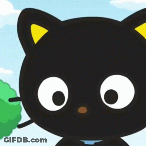 Chococat Blushing While Wagging Tail GIF