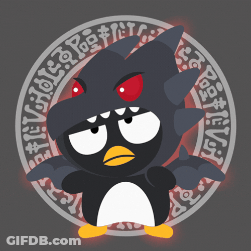 Chococat Exhausted Kuromi Black Wings GIF