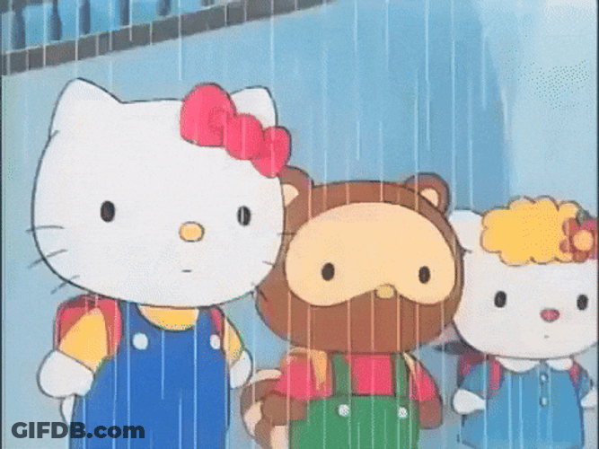 Chococat Hello Stuck In The Rain GIF