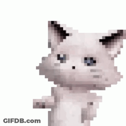 Chococat Pixelated Dancing White Cat GIF