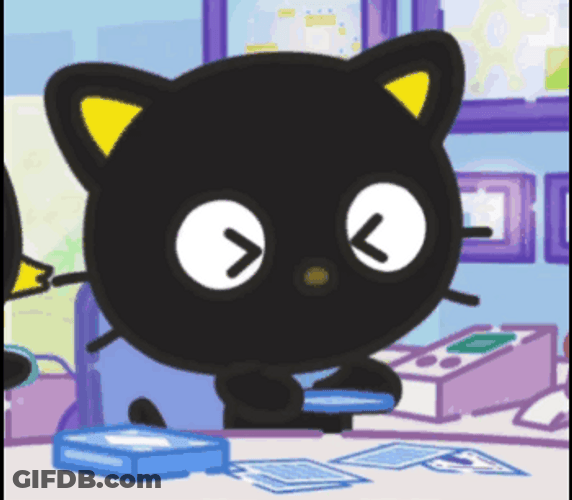 Chococat Sleepy Head Slam While Working GIF