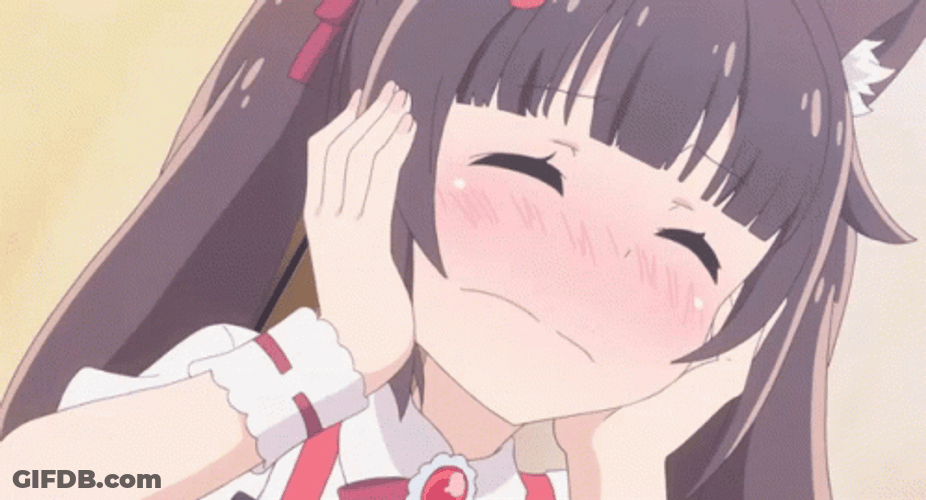 Chocola Flustered Nekopara Anime GIF