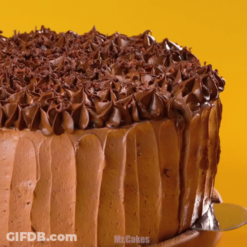 Chocolate Cake Saying Mr Cakes GIF