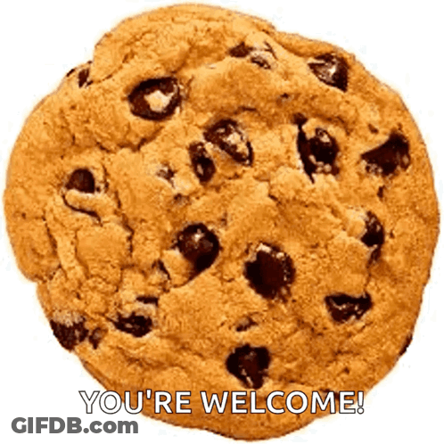Chocolate Chip Cookie You're Welcome GIF