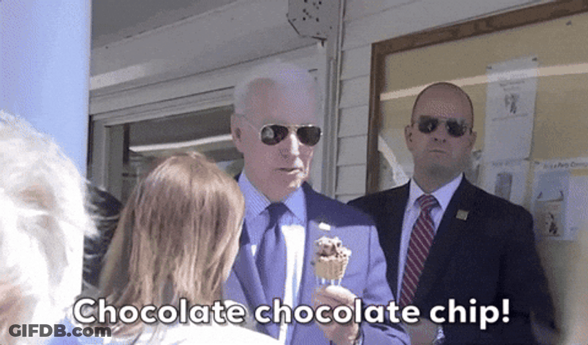 Chocolate Chips Biden Ice Cream GIF