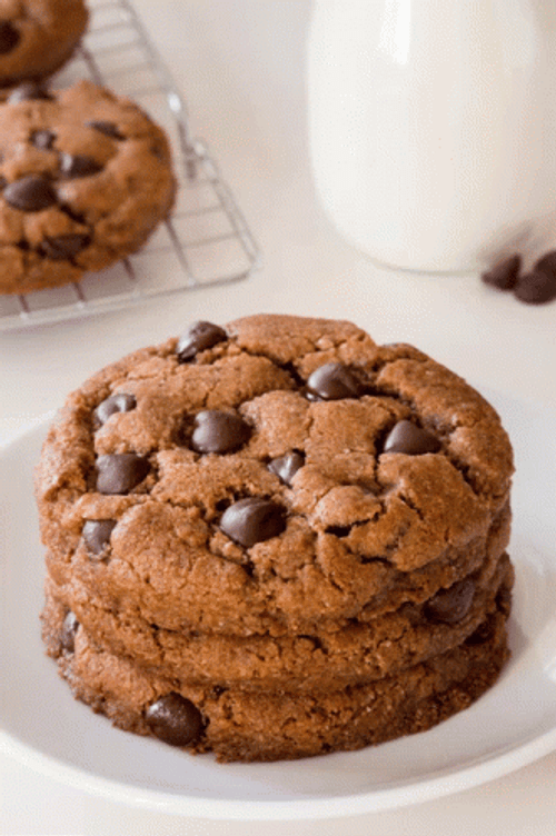 Chocolate Cookie Pile On Plate GIF